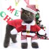Funny Cute Cat With Hat Santa Claus Clothing Cosplay Costume Apparel Dog Coat Pet Clothes
