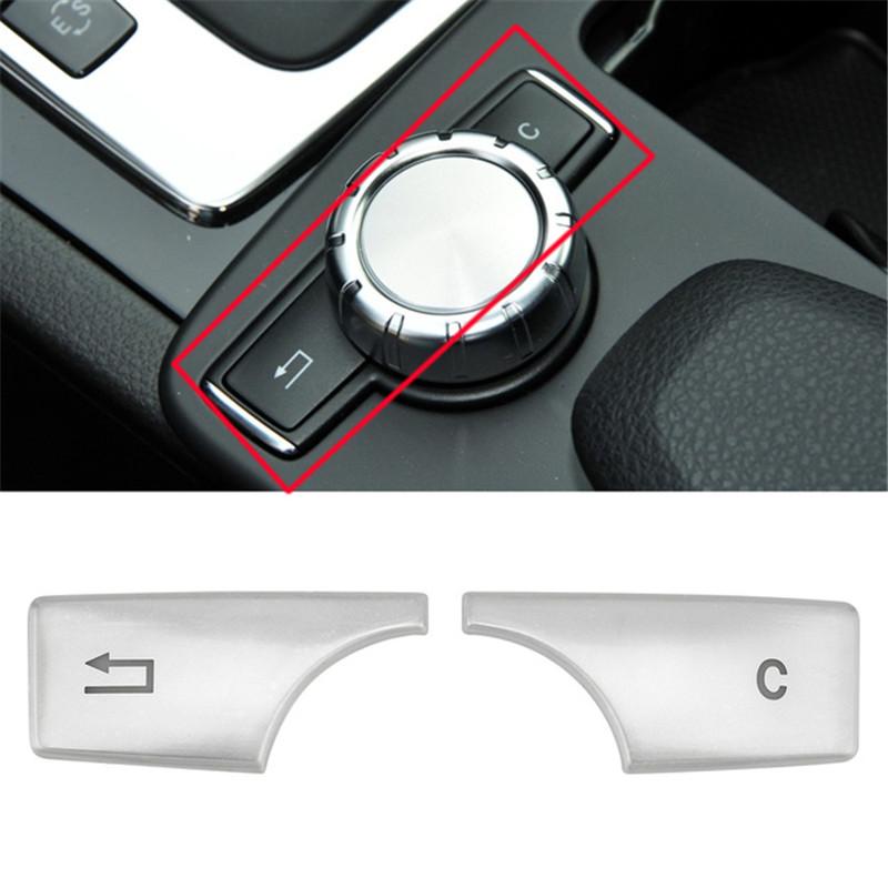 ABS Car Interior Multimedia Volume Buttons Cover Stickers Trim For Mercedes Benz  C Class W204 GLK X204 E Class W212