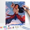 Disney Mulan sword warrior digital oil painting painting art handmade diy gift home decoration