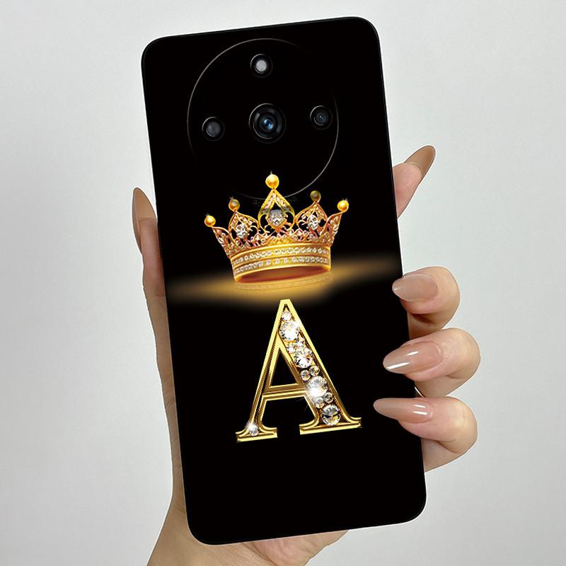 Для Realme 11 Pro Plus 5G Модный чехол для телефона с начальной буквой для пары, для Realme 11Pro 11 Pro+ Мягкий силиконовый защитный чехол для объектива