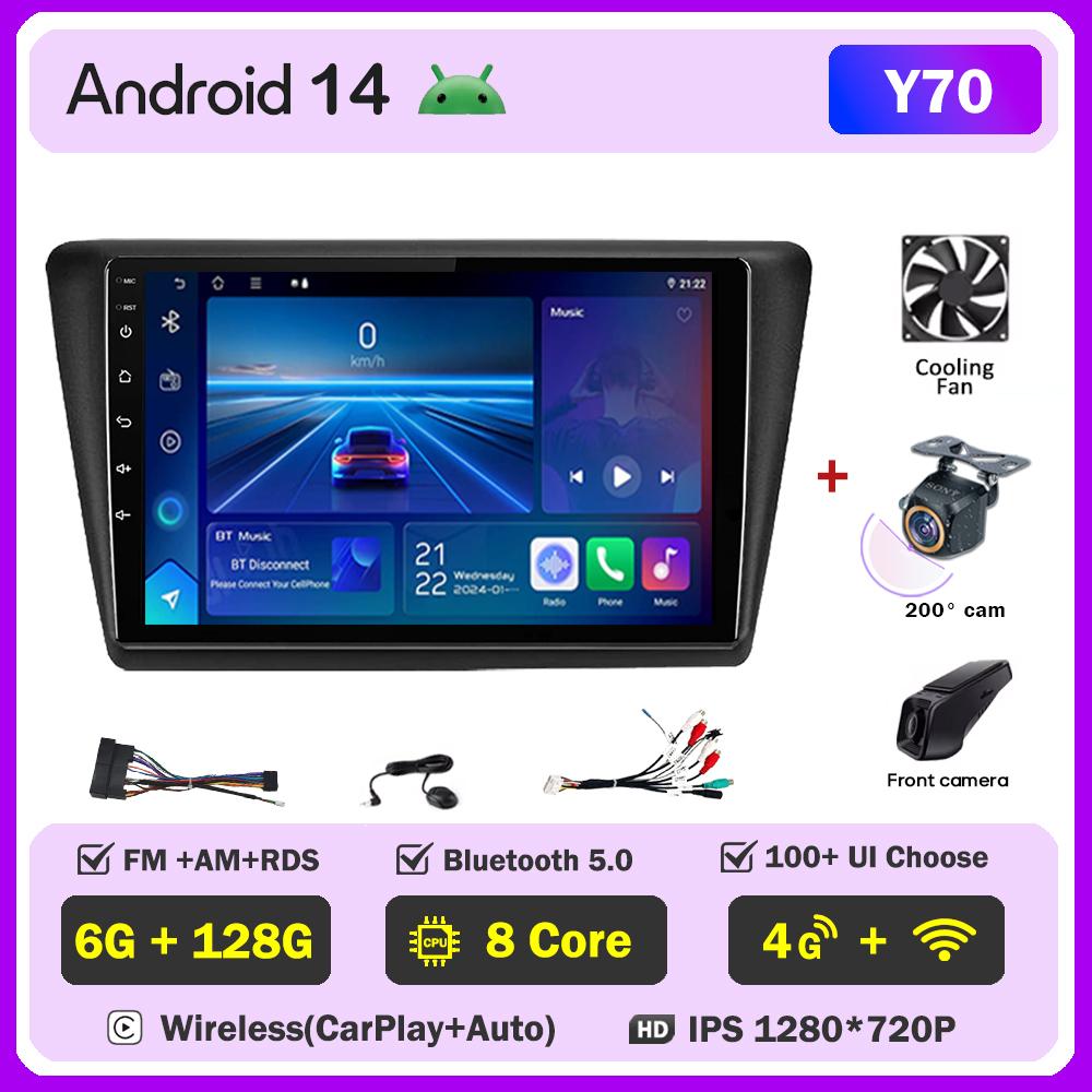 Для Skoda Rapid NH3 NH1 2012-2020 автомобильный радиоплеер Car Carplay экран Autoradio Mirror Link сенсорный экран интеллектуальные системы автомобиля