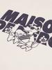 LA MAISON STUDIO Унисекс Maison Щенячий Графический Однотонный Хлопковый Короткий Рукав Футболка Кремовый (Fcf2Ts422M)