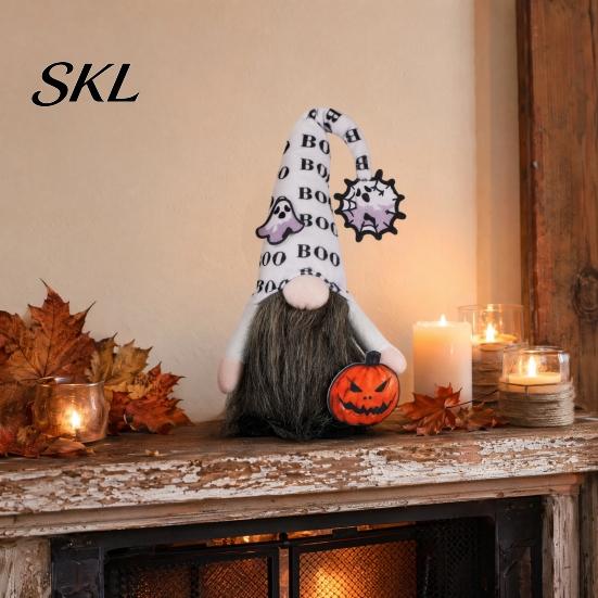 Halloween Home Decor Gnome Decor, Faceless Doll Figurine for Shelf Table, Spooky Festive Decorations Cute Ornament Party Home, Trick or Treat