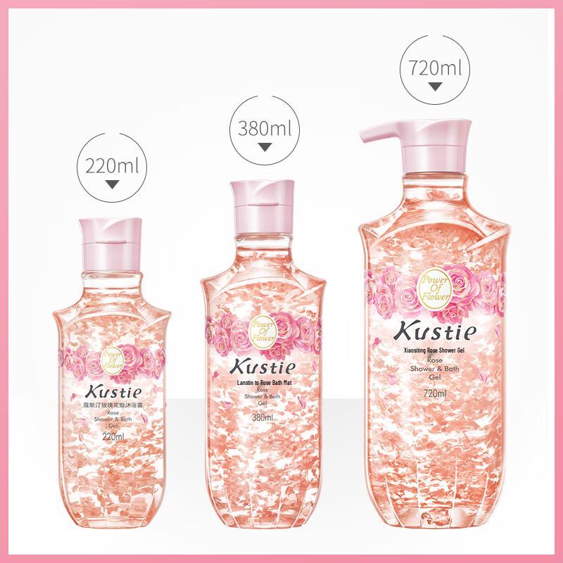 Kustie Rose Petal Shower Gel 3-Pack (3x380g)