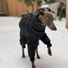 Зимняя одежда для больших собак Теплая Ветрозащитная Утепленная Четырехлапая Одежда для Щенков Грейхаунд Уиппет Аксессуары Товары для Собак