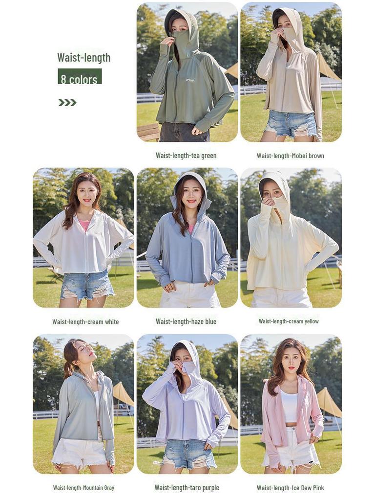 Women's UPF 50+ Sun Protection Jacket - Lightweight, Cool, Hooded for Summer Outdoors 2024.