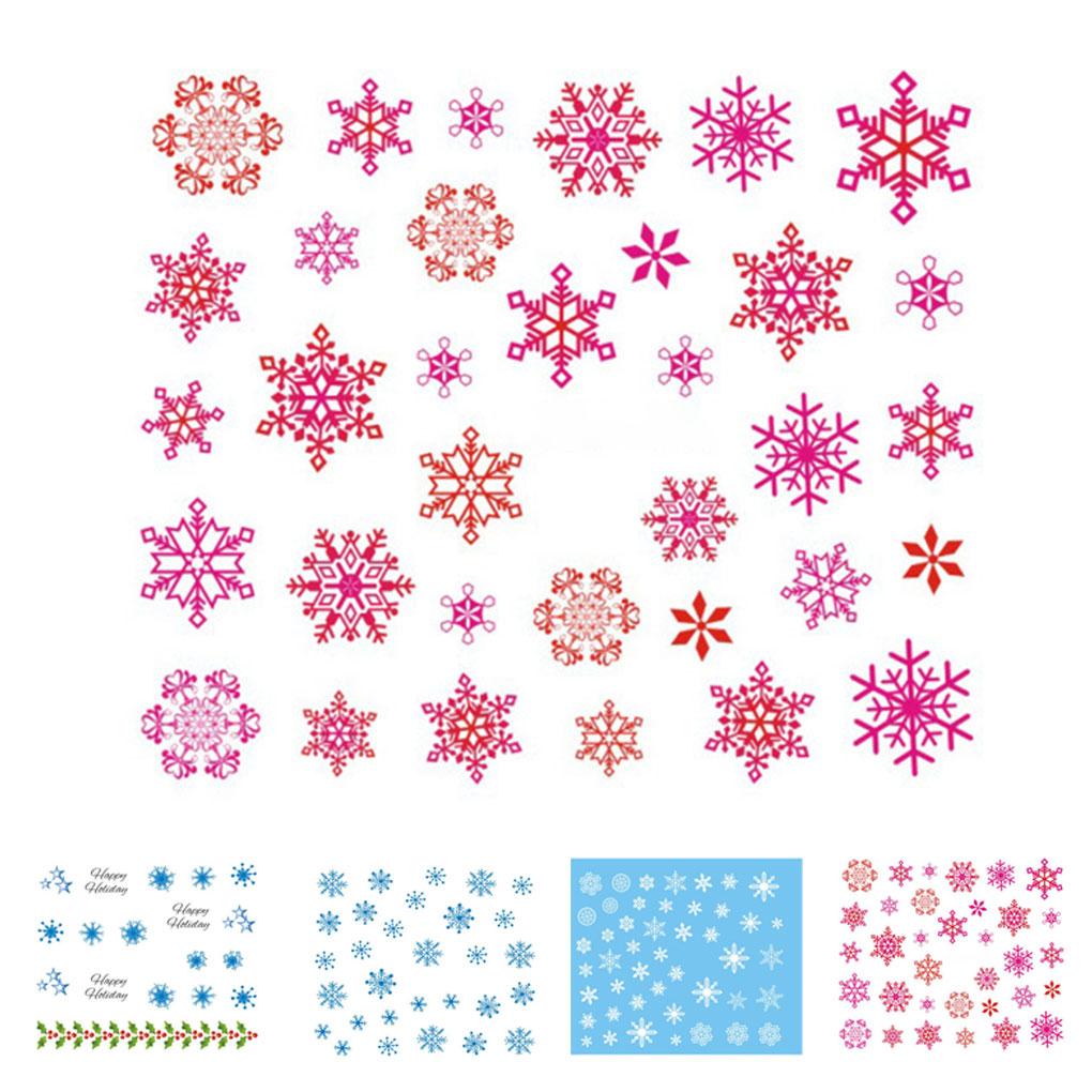 1 лист Рождественская 3D наклейка Снежинки Типсы Татуировки Вечеринка Маникюр Переводная наклейка