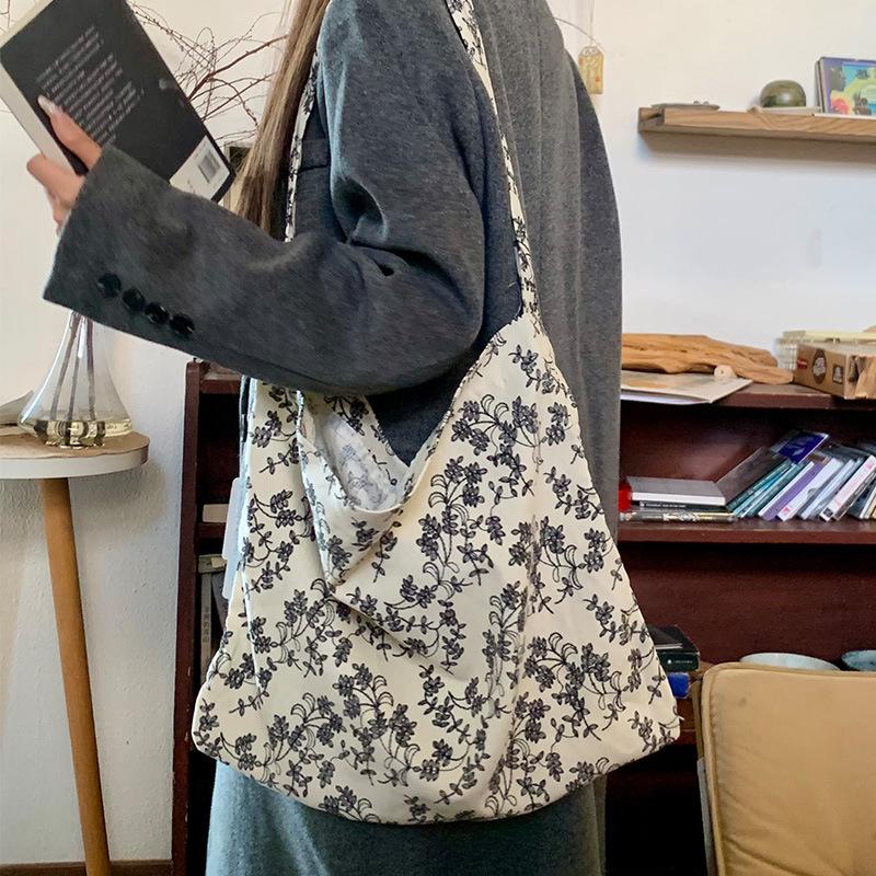 Вельветовая холщовая сумка на плечо с леопардовым принтом - Корейский стиль, Новый летний литературный дизайн для колледжа