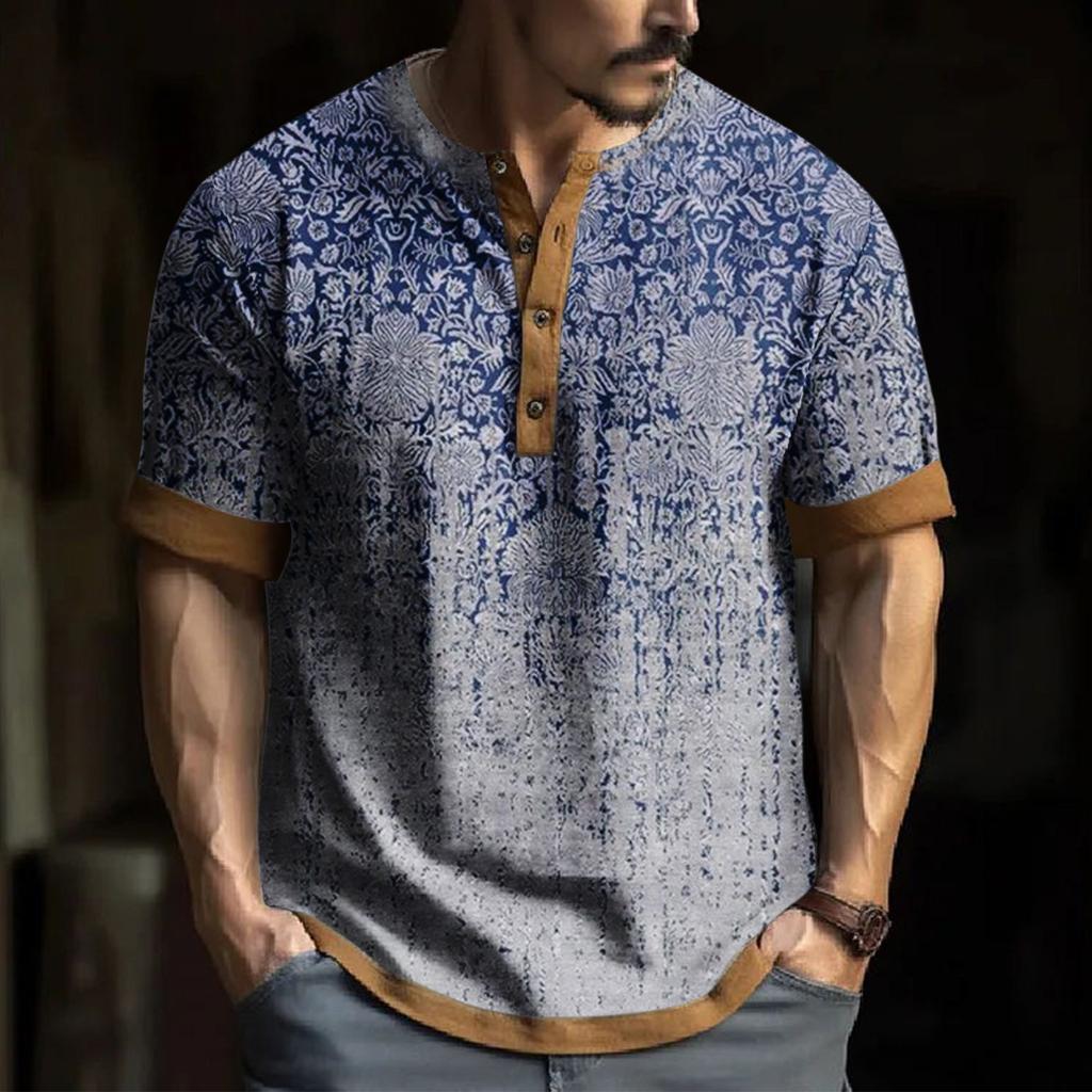 Men's Short Sleeve Graphic And Embroidered Fashion T-Shirt Spring And Summer Short Sleeve Printed