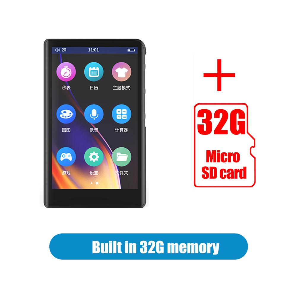 RUIZU H9 Bluetooth MP3 MP4-плеер 3,8-дюймовый сенсорный экран Металлический музыкальный плеер без потерь со встроенным динамиком Поддержка TF-карты