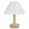 Warm Light Table Lamp Vintage Pleated Bedside Light USB Powered Decorative Lamp for Bedroom Creative Gift