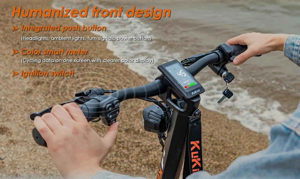 KuKirin T3 Foldable Electric Scooter 800W Brushless Motor 48V 15.6Ah 58KM Long Range 10" All-Terrain Off-Road E-Scooter