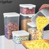 3 Pcs Sealed Crisper Moisture-proof Snack Grain Cereal Food Storage Container Kitchen Refrigerator Fresh-keeping Box Transparent