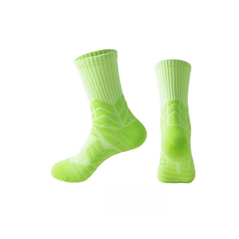 Men Socks Compression Stockings Breathable Cotton Basketball Wicking Sports Tube Elastic Socks Moisture Sport High Socks Cycling