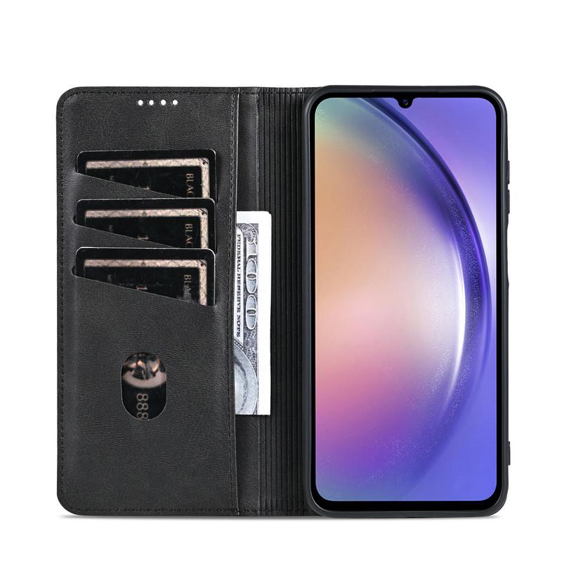 Magnetic Leather Flip Case For Samsung Galaxy A55 A35 A15 A 05 04 S A54 A34 A24 A14 A73 A53 A33 A23 A13 A52 A32 A22 Wallet Cover