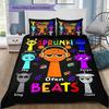 Sprunki Beats 3-предметный комплект постельного белья, Пододеяльник с наволочками, Без одеяла, Постельное белье с персонажами игр