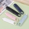 Портативный мини-керамический канцелярский нож, безопасные лезвия, коробка-вскрыватель, режущие инструменты с отверстием для подвешивания на брелок, фиксируется в положении