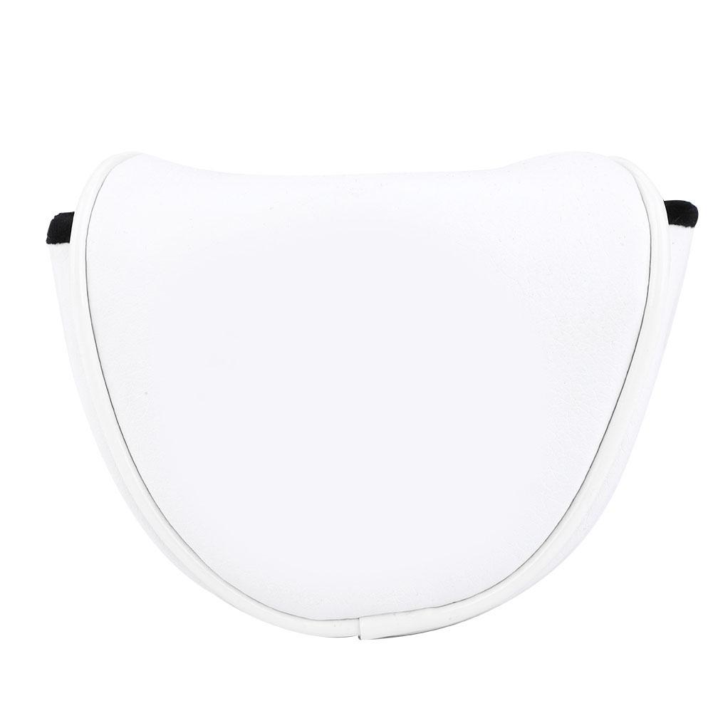 Приветственная полукруглая водонепроницаемая магнитная застежка из ПУ кожи Чехол на головку гольф-паттера Аксессуар для чехлов на головки клюшек Белый