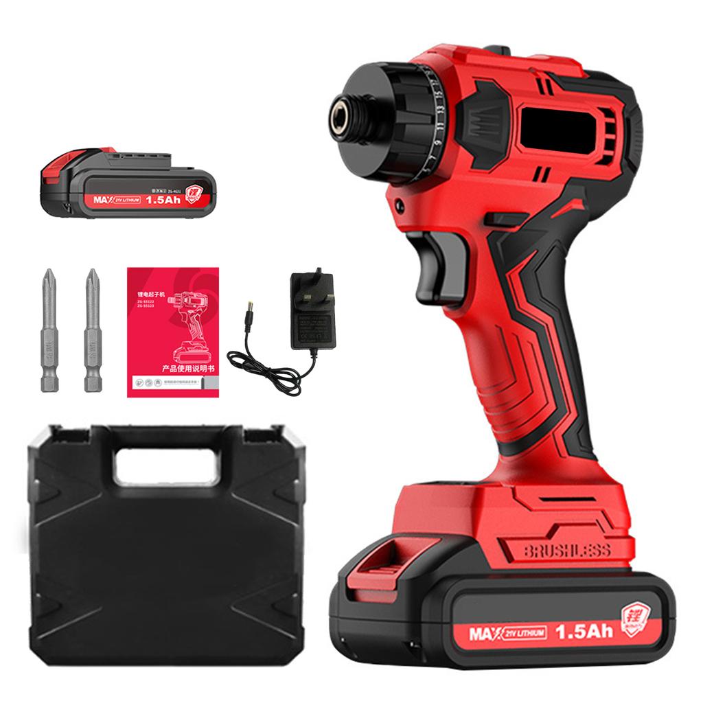 Бесщеточная литиевая отвертка 21 В, 2 режима управления скоростью, набор инструментов для ремонта, электрическая отвертка, перезаряжаемая отвертка