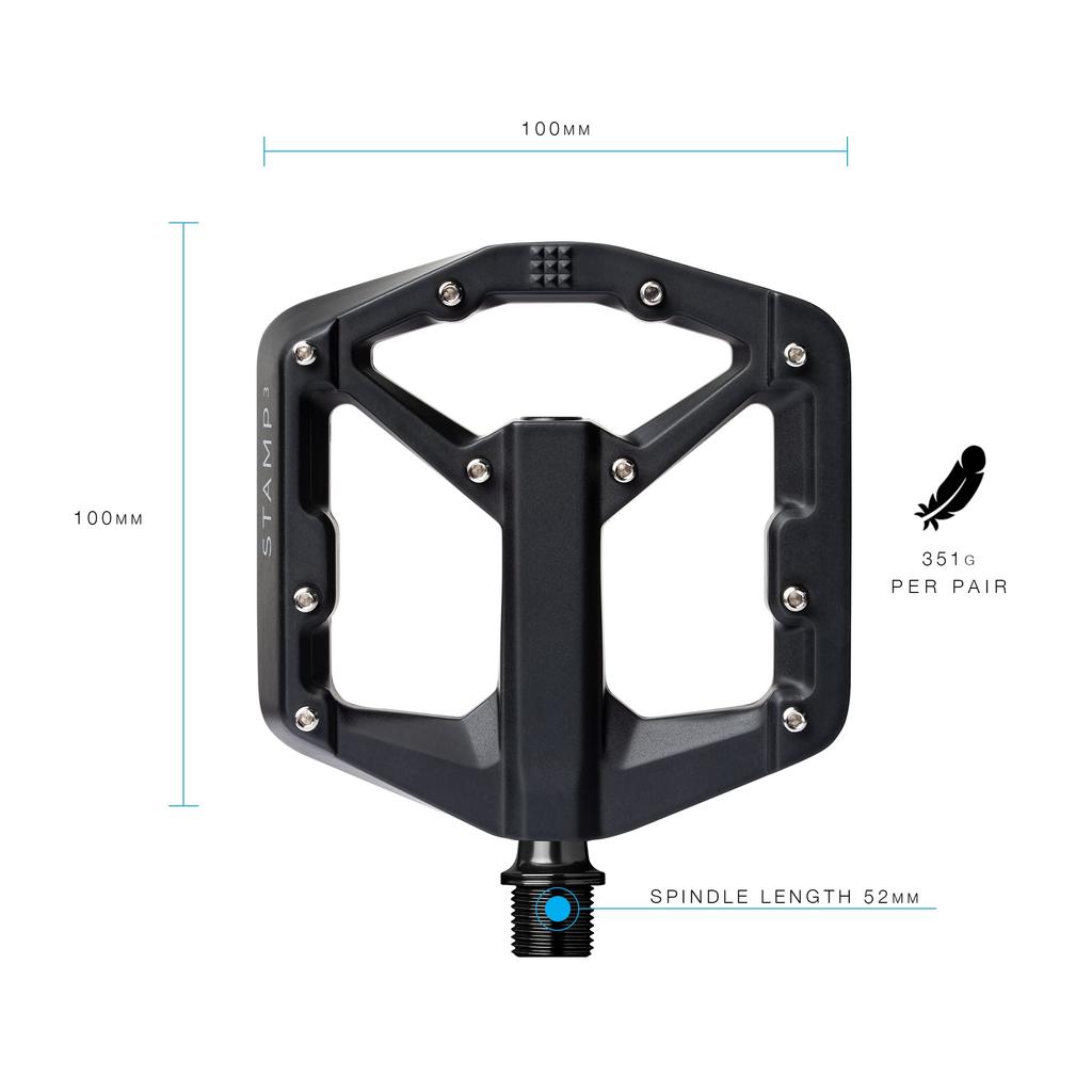 CRANKBROTHERS MTB плоская педаль stamp 3 магниевый корпус S черный