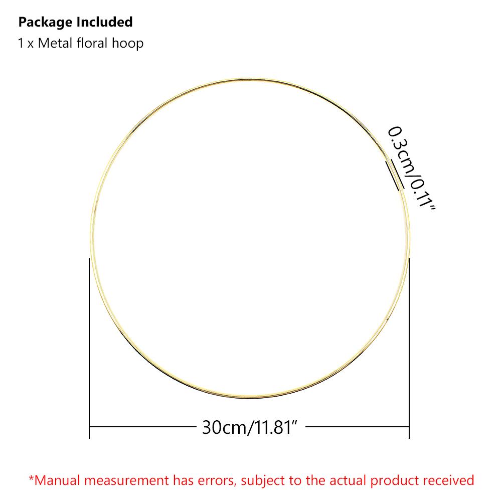 10/15/20/25/30/35/40cm Handmade Hoop Rings For Dream Catchers DIY Crafts Wedding Wind Chime Gold Metal Macrame Home Decoration