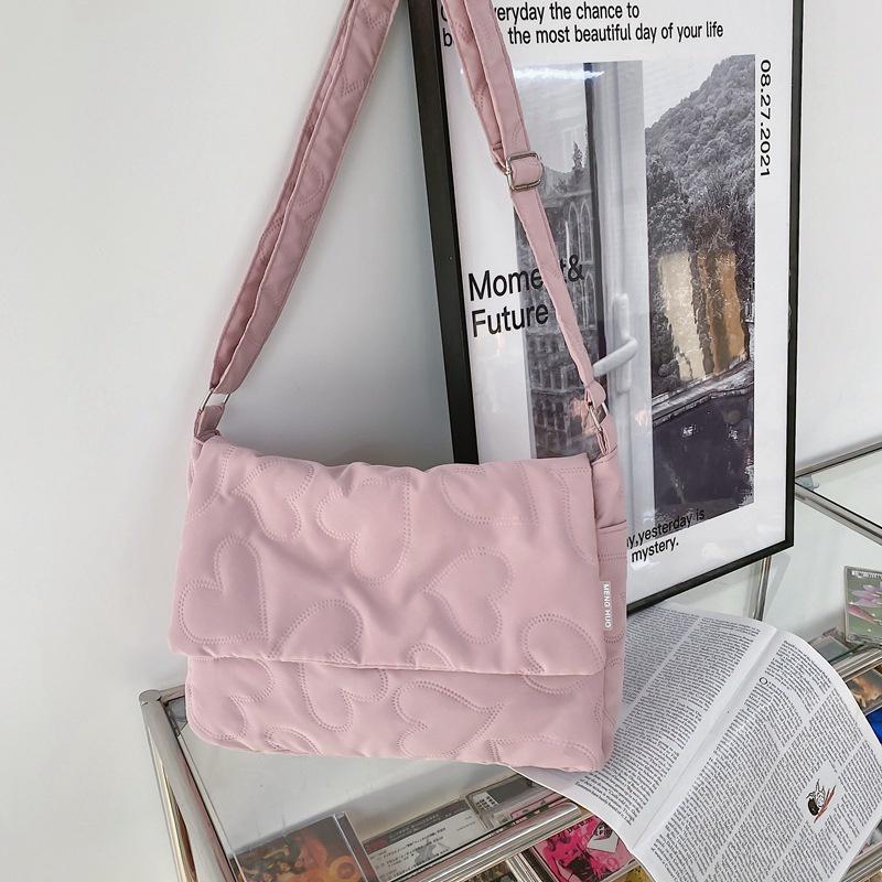 IELGY Женская простая литературно-художественная сумка-мессенджер большой вместимости с ромбами, небольшая свежая и универсальная сумка-мессенджер. (нет кулона)