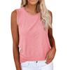 Women's Casual Tank Tops Crewneck Sleeveless Plain Summer Cotton Tee Shirts