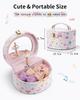 Vlando Birthday Gift Music Box Gift for Daughter Jewelry Box with Mirror Music Box Gift for Children Portable Ballet Recital Present Princess