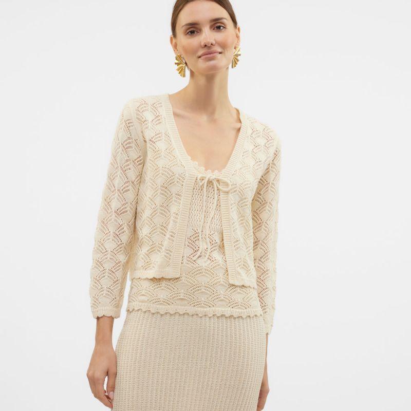 Кардиган Verena Birch с вышивкой и галстуком для женщин VERO MODA