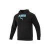 Puma Толстовка с капюшоном для тренировок и бега с буквенным принтом, унисекс, черная 536398-01