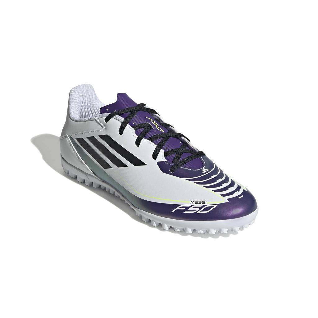 Adidas Futsal Shoes F50 Club Messi TF NLI68 Footwear Purple Size Cm White/Core Black/Unity (IE9074) 27.0