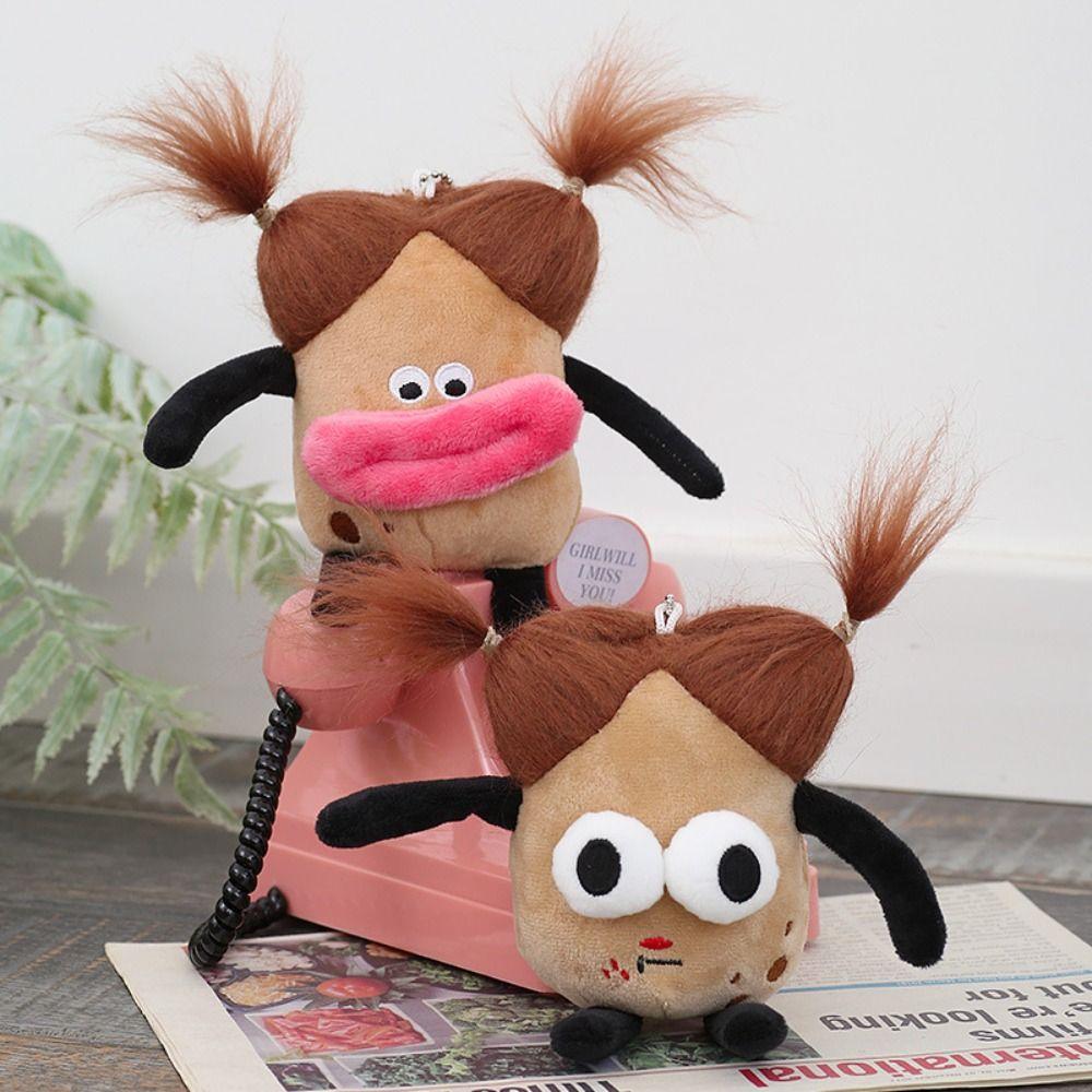 Short Plush Sausage Mouth Plush Keychain Sausage Mouth Doll Sausage Mouth Doll  Bag Pendant