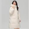 Women's Mid-Length Thick Hooded Down Jacket with Fox Fur Collar
