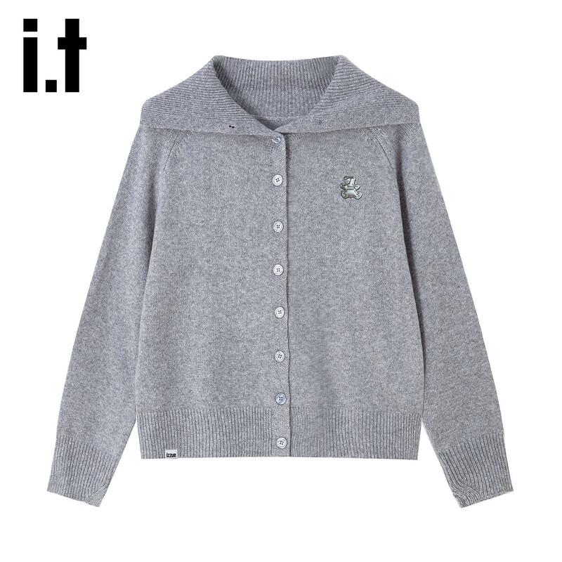 Izzue Women's Loose Knit Hooded Cardigan