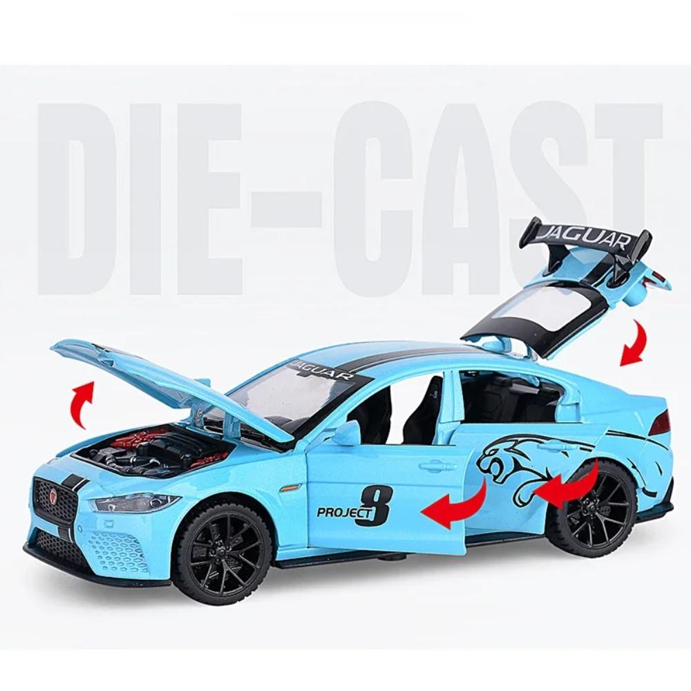 1/32 Jaguar EX Сплав Спортивный Автомобиль Модель Литье под Давлением Металл Игрушечный Транспорт Средство Модель Автомобиля Звук и Свет Высокая Симуляция Коллекция Подарок