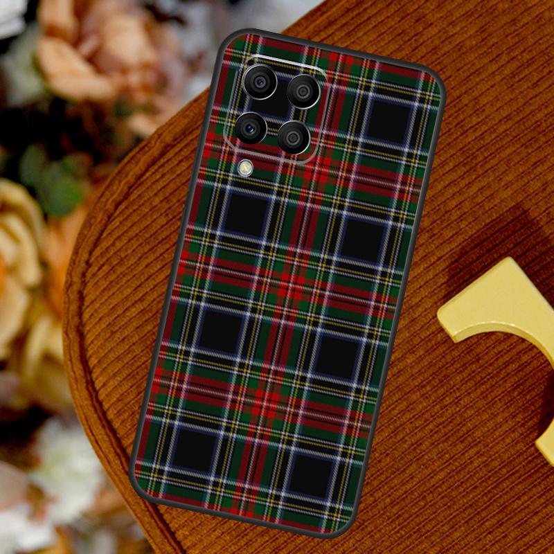 Клетчатый узор тартана клана Стюарт Для чехла Samsung Galaxy M32 M52 M12 M55 M15 M13 M23 M33 M53 M20 M21 M51 M34 M54 M30s M31s