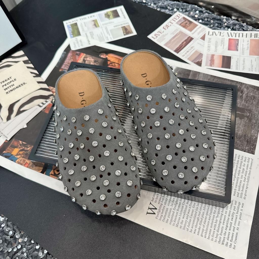 Summer Hollow Bag Head Slippers Women's Shoes 2025 New Outer Wear Home Slippers Flat Bottom Soft Bottom Lazy Hole Sandals