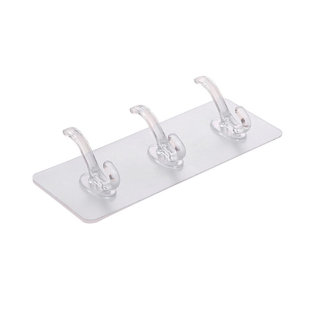 Transparent Wall Hooks Kitchen Bathroom Hooks Hat Clothes Coat Hanger Towel Holder Seamless Door Hook Storage Rack