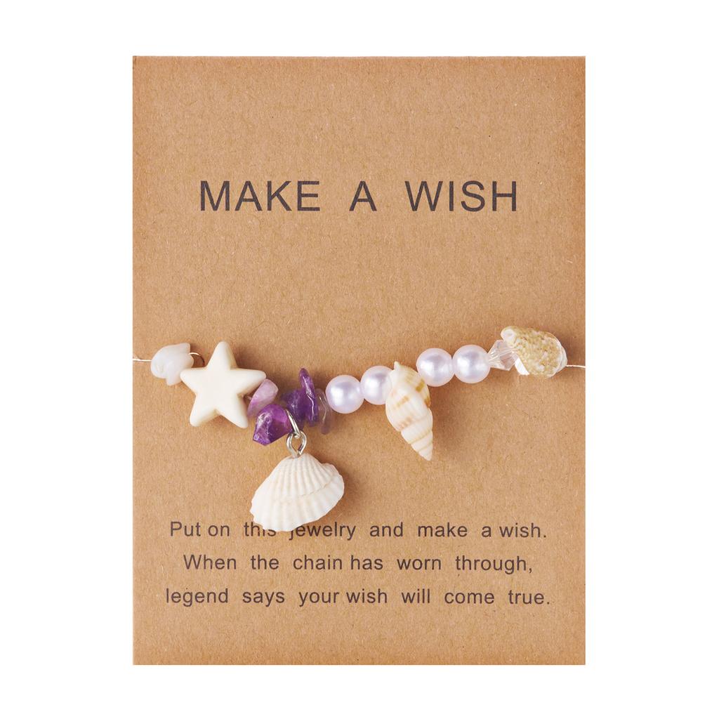 New Boho Imitation Pearl Shell Bracelet for Women Handmade Crushed Stone Bracelet Friendship Summer Beach Charm Jewelry Gifts