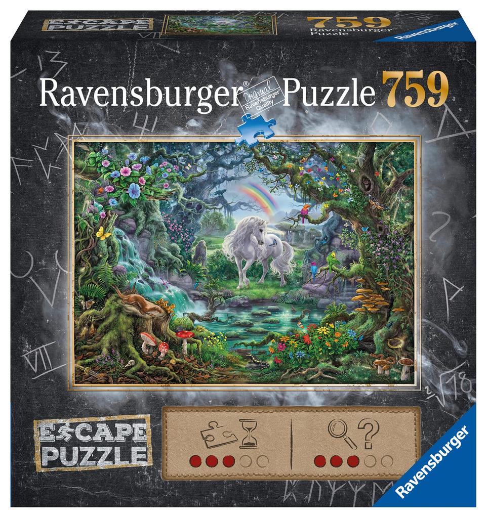 Ravensburger Пазл «Побег», Единорог, 759 деталей, Размер в собранном виде: 68x48см, 17254 2 [Пазл, Подарок] (День рожденияРождество)]