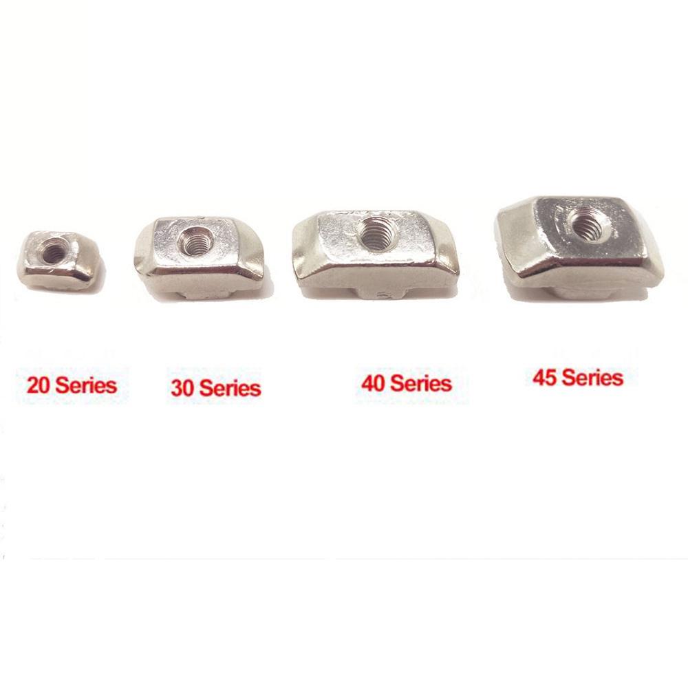 Разные размеры Т-образная гайка европейского стандарта из углеродистой стали с резьбой для крепежа алюминиевых профилей