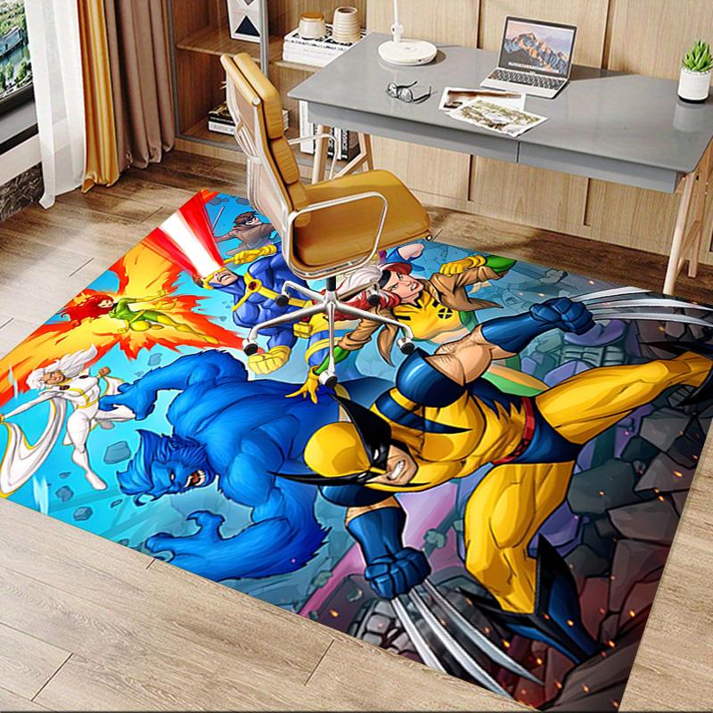 Xmen Heroes Unite Carpet For Playroom Bedroom Living Room Sofa Home Decorkids Game Area Rug Nonslip Floor Mat