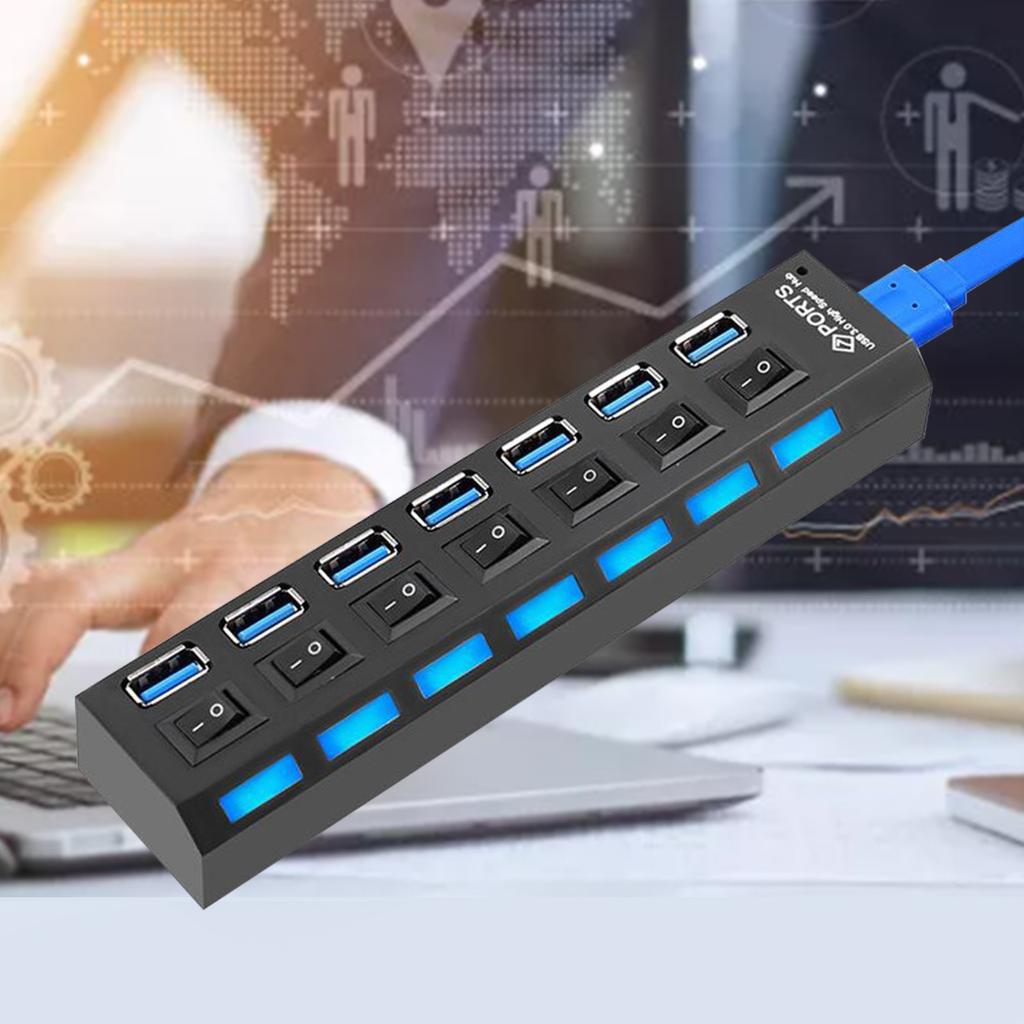 Концентратор USB 3.0 USB-разветвитель Используйте порт адаптера питания Несколько концентраторов-расширителей с