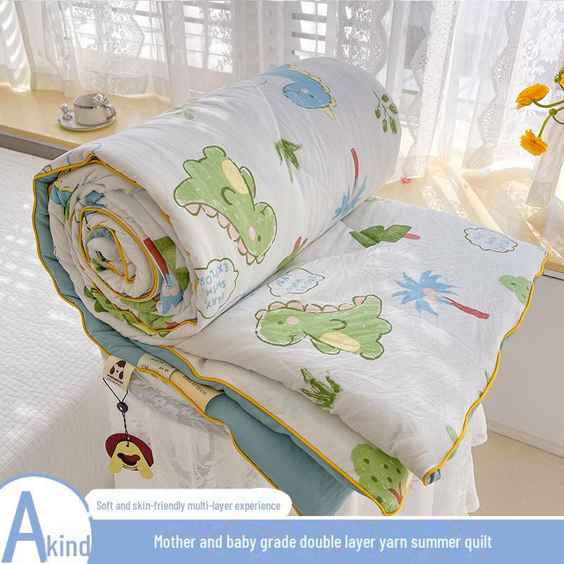 Охлаждающее летнее одеяло класса А для младенцев из стираного хлопка и соевого волокна