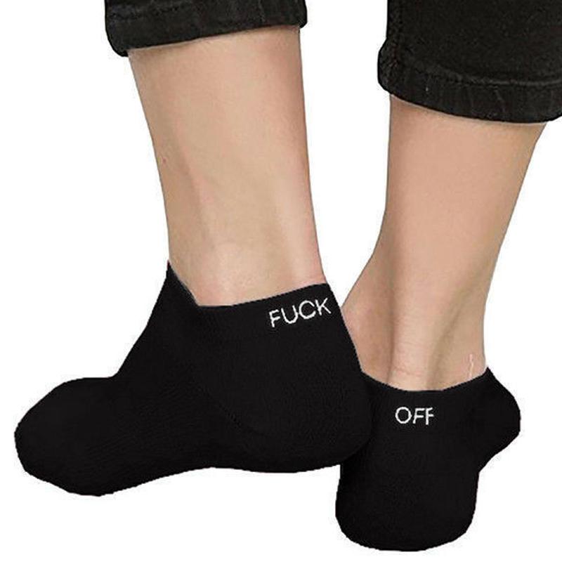 Отвратные женские и мужские забавные повседневные спортивные белые и черные носки для скейтборда унисекс с надписью