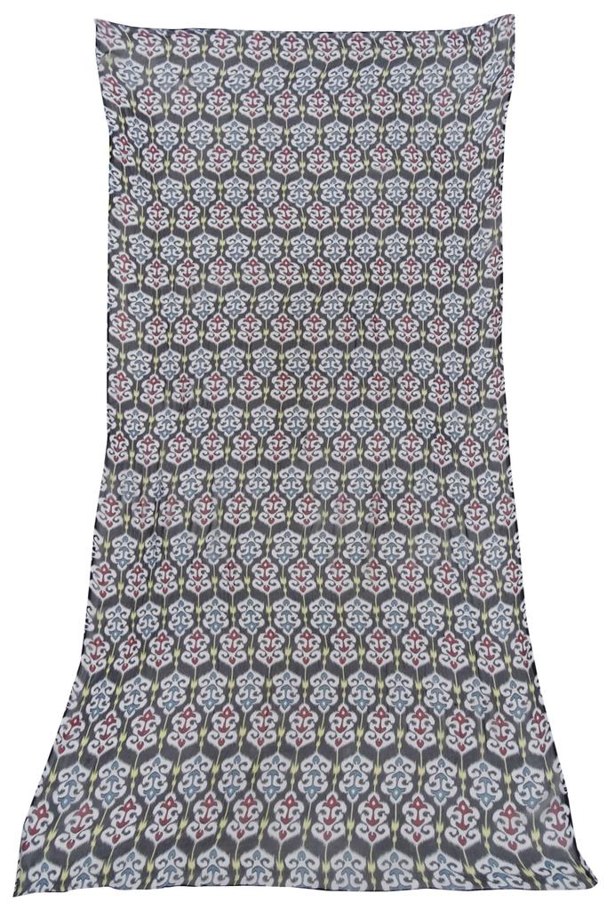 Bimba Women's Mustard Rayon Kurti Asymmetrical Hem Casual Wear With Scarf -