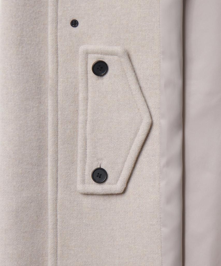 Musinsa Standard Cashmere Blend Oversized Balmacaan Coat [Oatmeal]