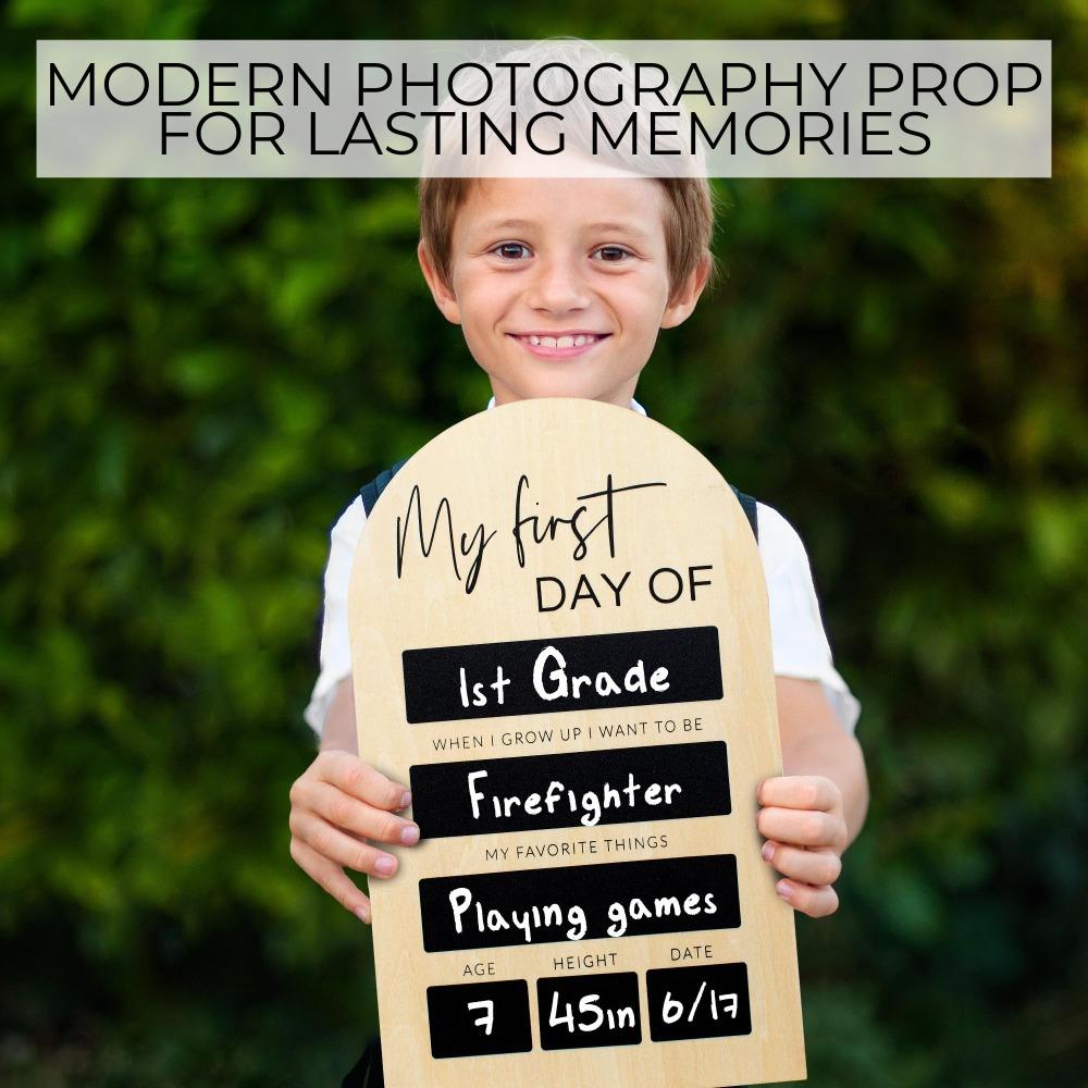 Multipurpose Back To School Sign Wooden Chalkboard Photo Prop for School