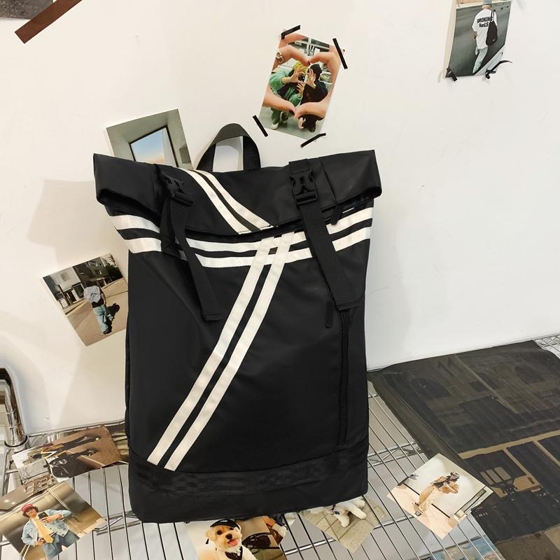 Полосатый лоскутный рюкзак Roll Up для мужчин, для занятий фитнесом и спортом, для школьников и студентов