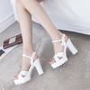 Summer High Heels Sandals Buckle Fashion Thick Heel Women